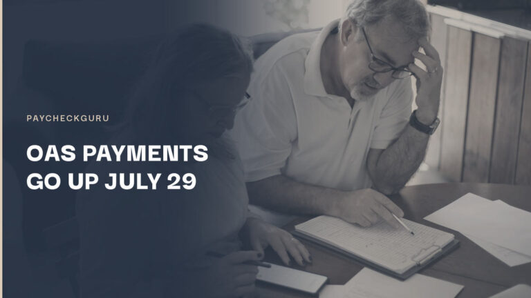 Senior couple reviewing paperwork and a smartphone at home, illustrating the OAS increase July 2026 and the July 29 CPP payment date