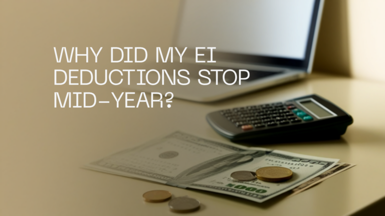 Why did my EI deductions stop mid-year — 2026 EI maximum explained featured image