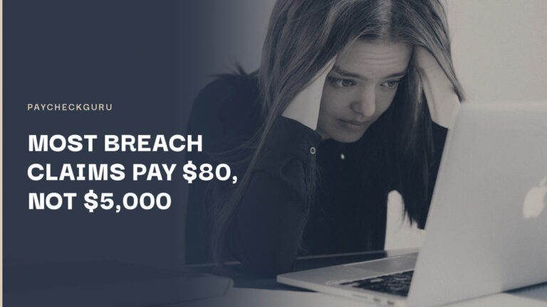 Woman looking anxiously at a laptop with her head in her hands, illustrating the 2026 CRA data breach settlement claims process