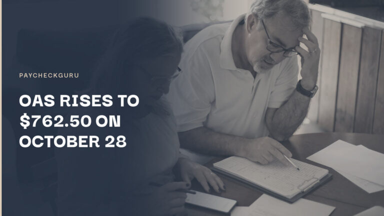 Older couple reviewing a ledger and using a calculator at their kitchen table, illustrating the October 2026 Old Age Security increase