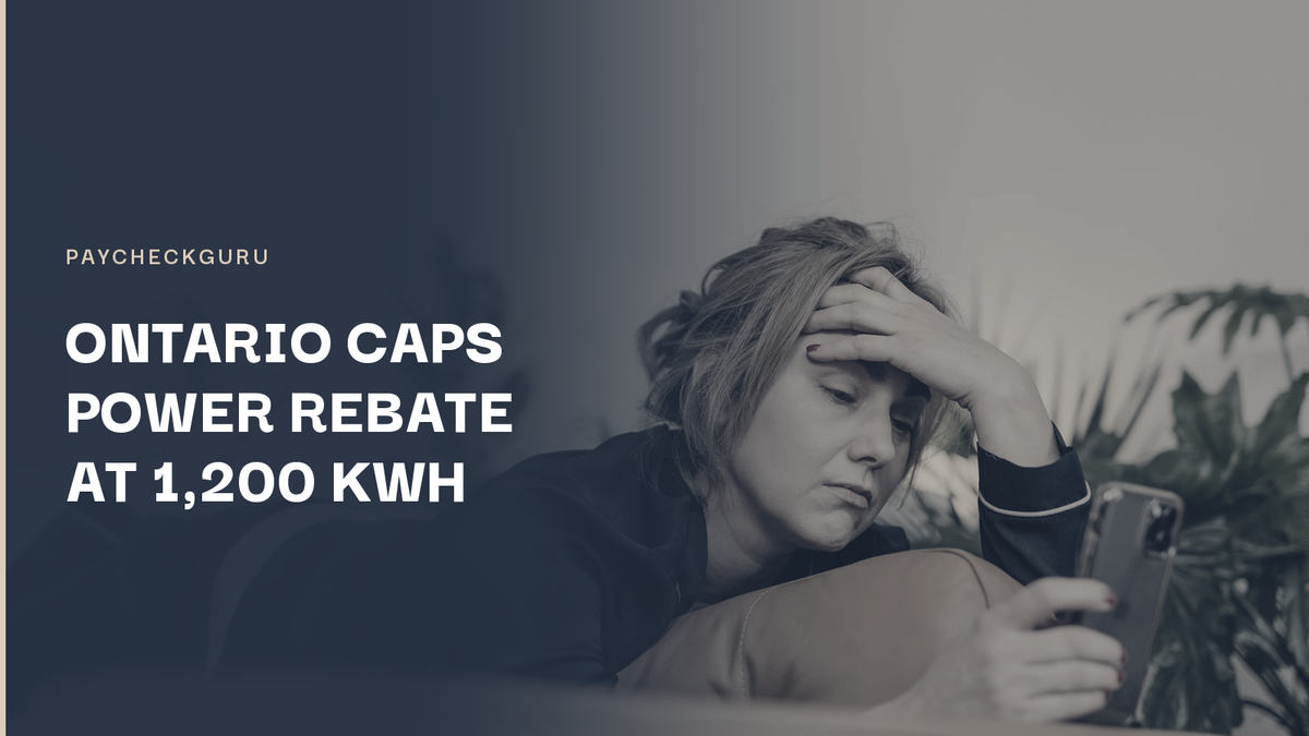 Woman resting her head on her hand while checking her phone at home, illustrating concern over the Ontario Electricity Rebate cap of 1,200 kWh a month starting May 2027.